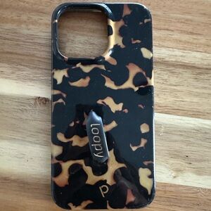 Loopy Case Tortoiseshell Black and Tan Phone Case with Loopy Grip